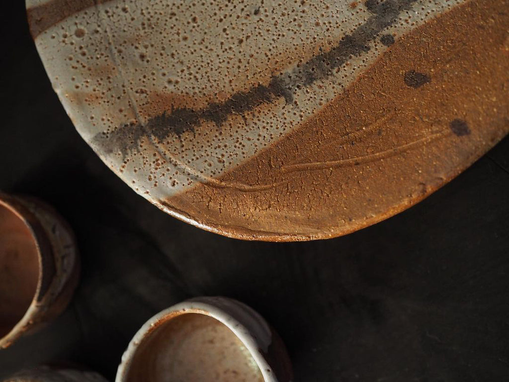 Ceramic Wall Art Piece / Raised Plate or Sake Cups