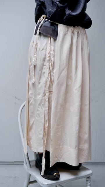 Light pink kimono silk skirt / Light pink kimono silk overskirt