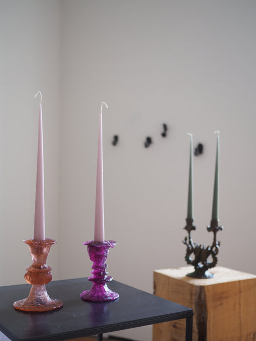 Pinched Amethyst Candlestick