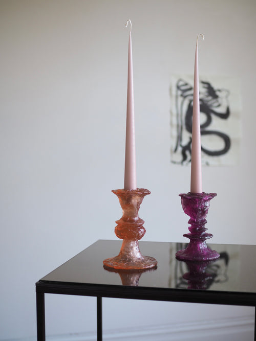 Pinched Amethyst Candlestick