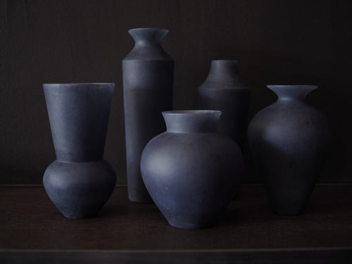 Black Glass Vase, Ver.4