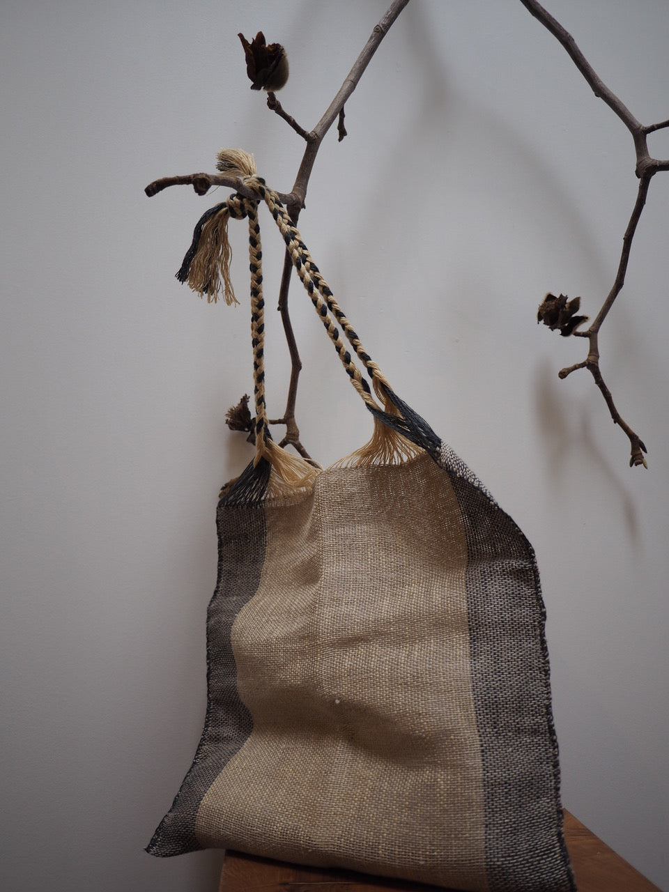 Linen Bag - Anthracite / Custard or Olive / Cocoa / Buff