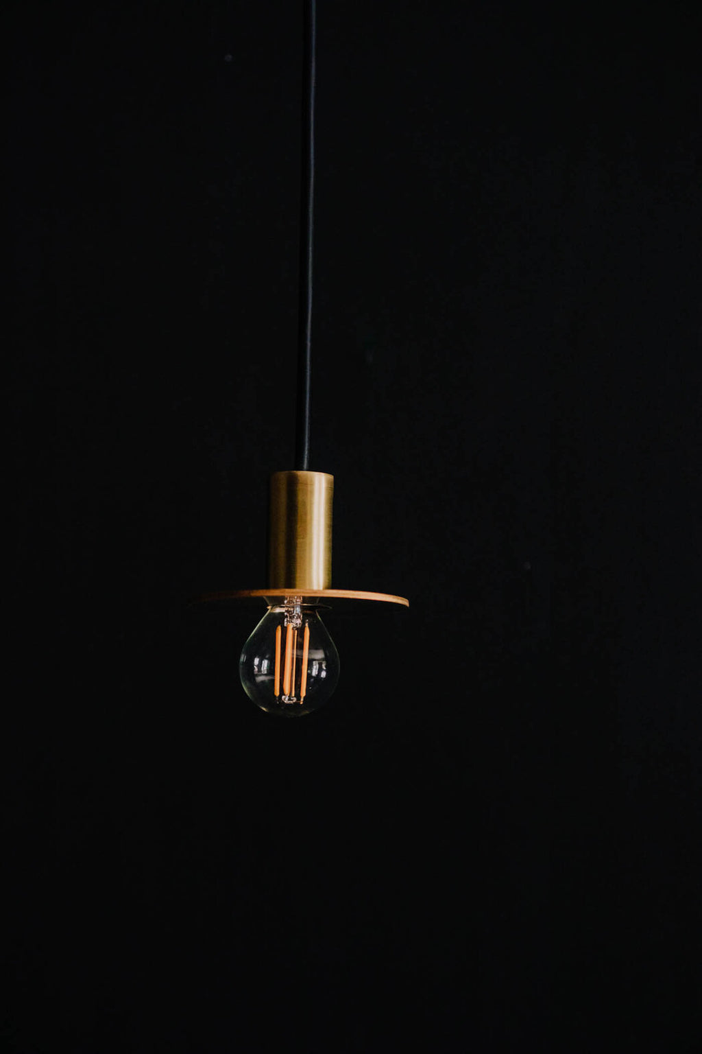 Hanging Light - Brass Gold or Black