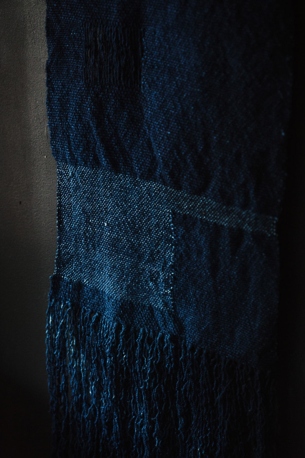 Hand-Dyed Linen / Wool Indigo Tapestry